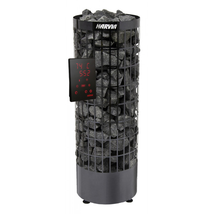 Електрическа печка за сауна - HARVIA Cilindro Black Steel PC70XE 6,8 kW, изложбена стоманена