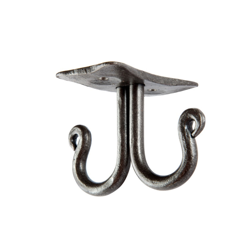 Поставка за кърпи под рафта, две кукички