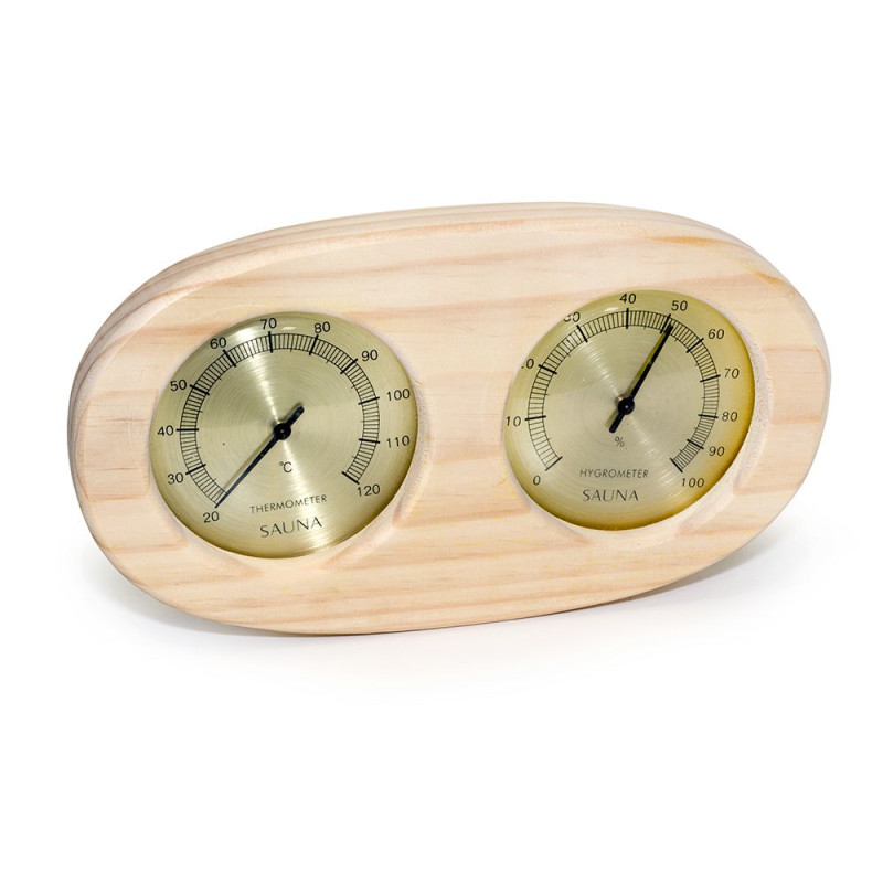 Термо-хигрометър SAUFLEX, хоризонтален, овален