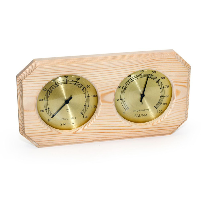 Термо-хигрометър SAUFLEX, хоризонтален, осмоъгълен