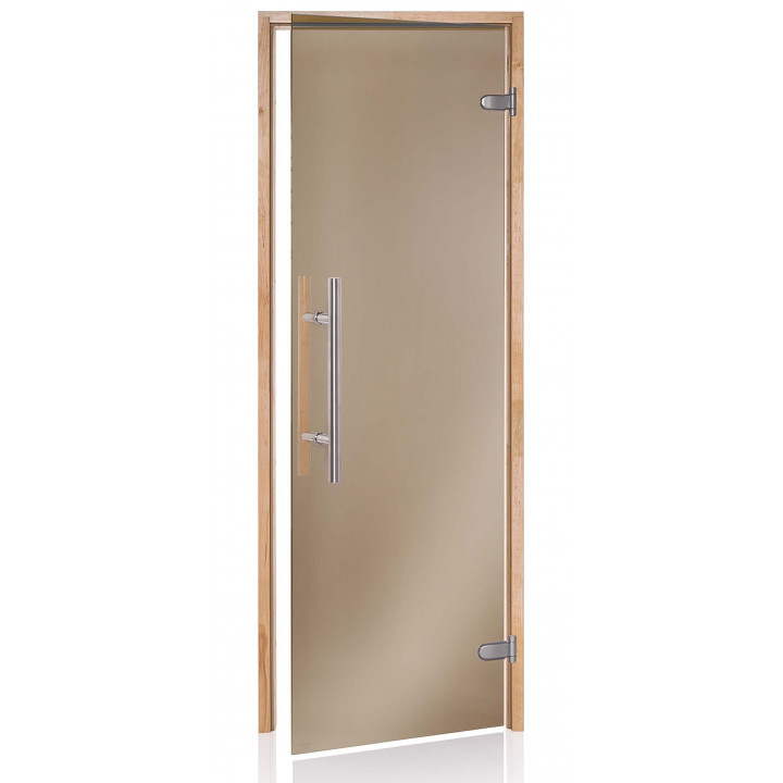Стъклени врати за сауна AD PREMIUM LIGHT, 70 x 190, Елша, Бронз