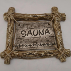 Плоча за врата SAUNA с рамка на клон  Плоча за врата SAUNA с рамка на клон