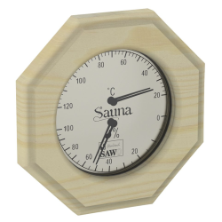 Термо-хигрометър SAWO 241-THP, осмоъгълен, бор 