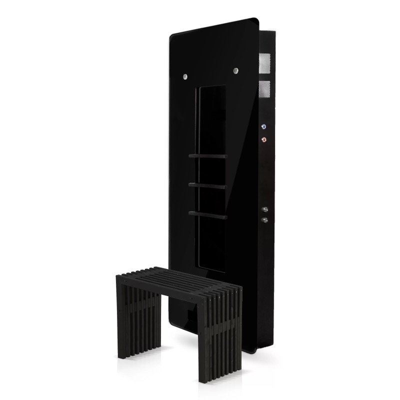 Инфрачервен панел въздух Червен Класик, черен