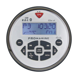 Музикален център без високоговорители, водоустойчив, бял 