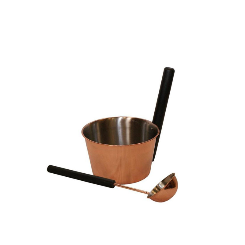 SAUNIA комплект от неръждаема стомана 4 л, черна дръжка