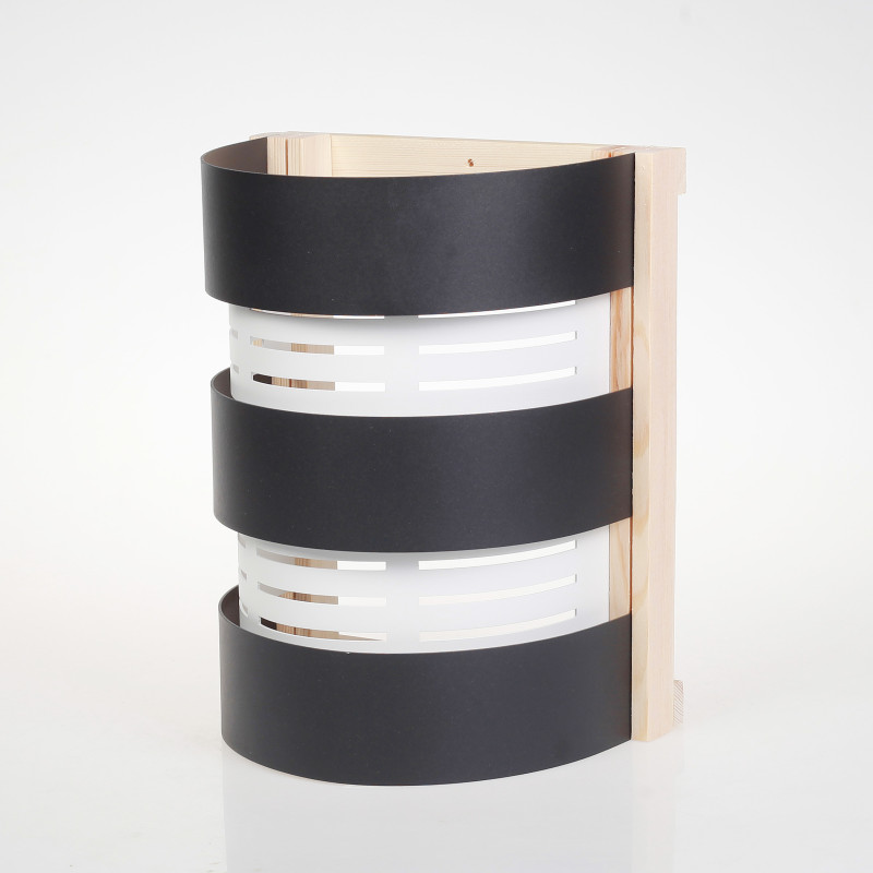 Абажур SAUFLEX, черен, бял