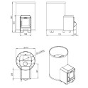 Печка за сауна на дърва - STOVEMAN 20R-LS HEAVY - 2