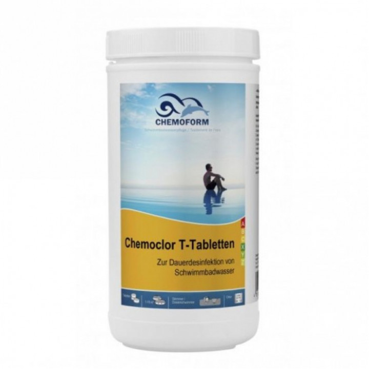 Бавноразтворим хлор CHEMOCLOR T-таблетки 20 г, 1 кг