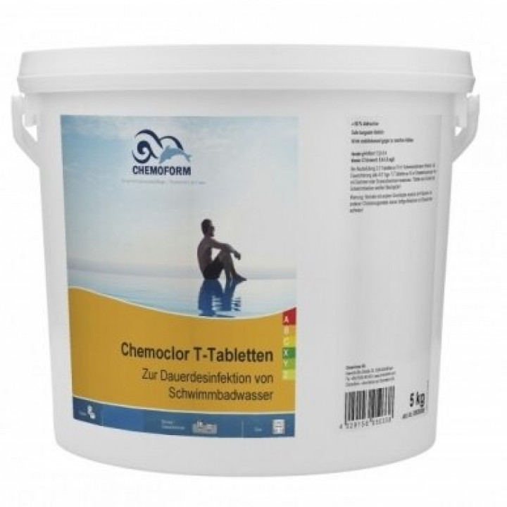 Бавноразтворим хлор CHEMOCLOR T-таблетки 20 г, 5 кг