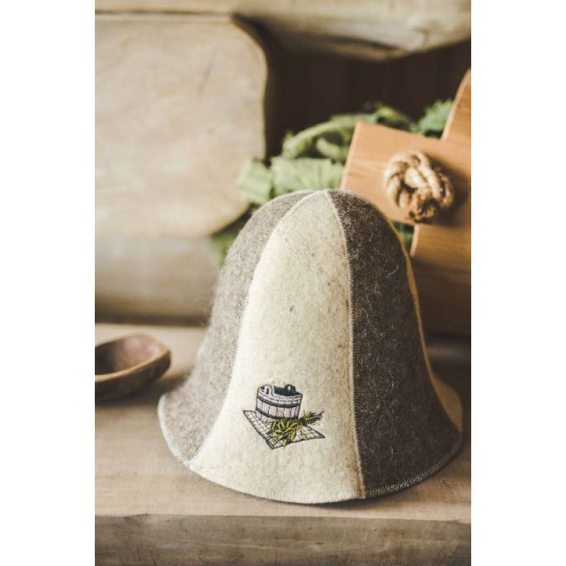 Шапка за сауна - КОФА И БИТКИ ЗА САУНА, раирана
