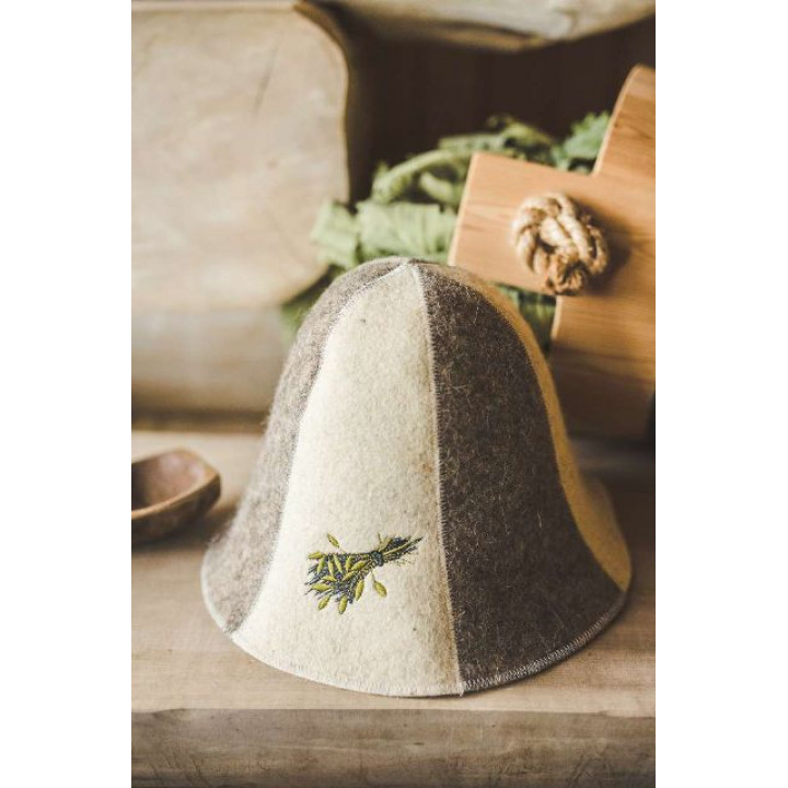 Шапка за сауна - SAUNA WHISK, раирана