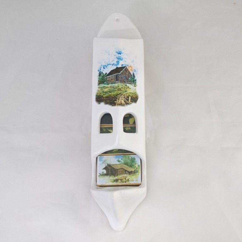 Керамична поставка за кибритени кутии с 5 кибритени кутии