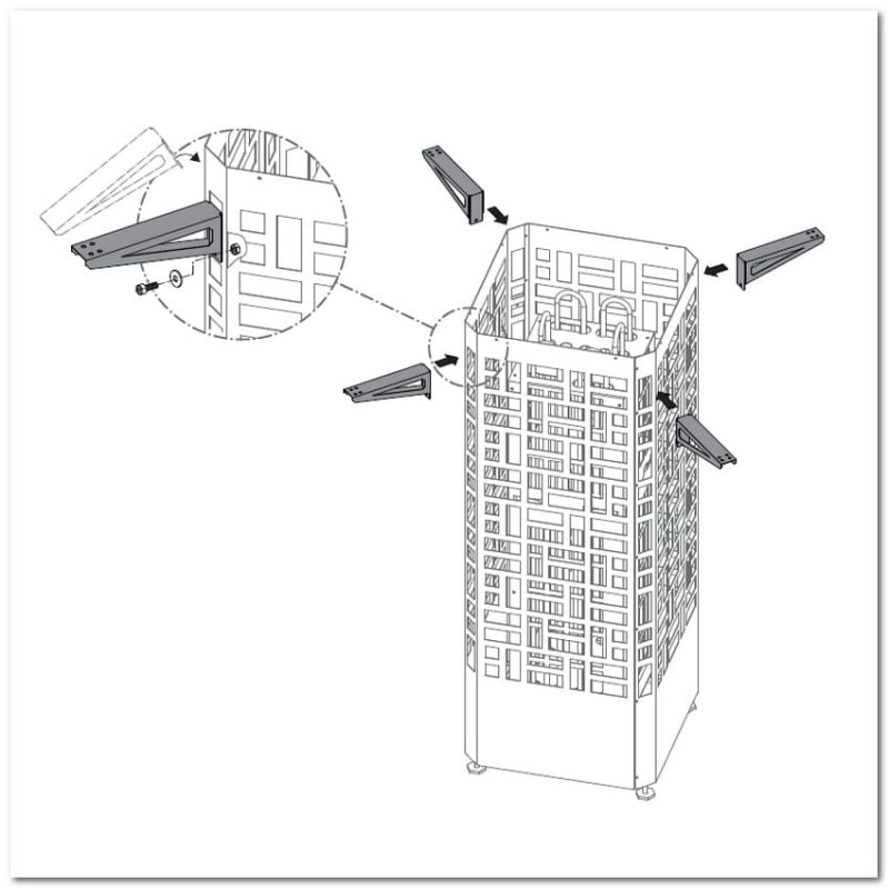 Монтажни скоби за корпуса на фурната EOS Edge