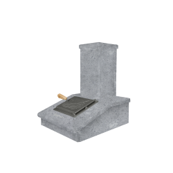 Каменно покритие на комина, сапунен камък, 540 мм 