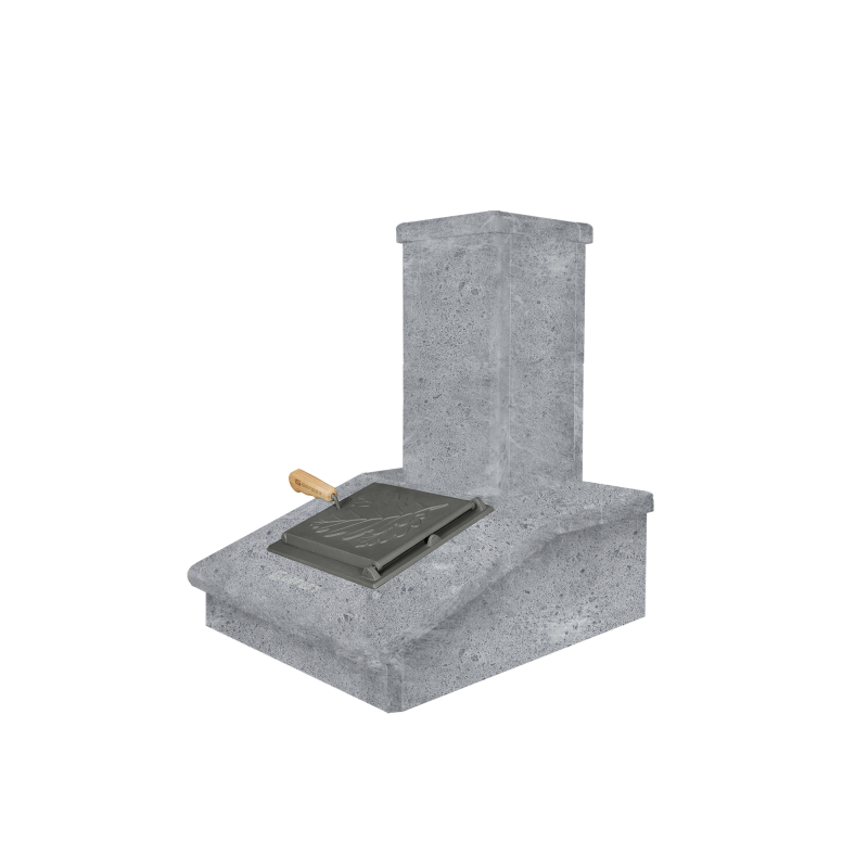 Каменно покритие на комина, сапунен камък, 540 мм