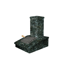 Каменно покритие за комин, тъмна серпентина, 540 мм 