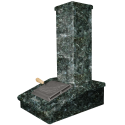 Каменно покритие за комин, тъмна серпентина, 790 мм  Каменно покритие за комин, тъмна серпентина, 790 мм