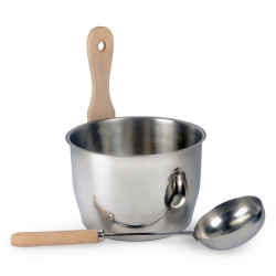 Комплект кофа и черпак за сауна, ПОВЕЧЕ ПАРА, ОПТИМАЛЕН 4 Л  Комплект кофа и черпак за сауна, ПОВЕЧЕ ПАРА, ОПТИМАЛЕН 4 Л