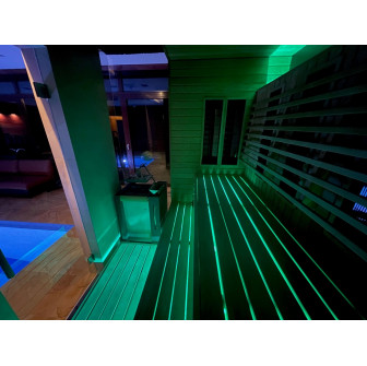 SAUFLEX RGB LED ПРОЖЕКТОР, С УПРАВЛЕНИЕ