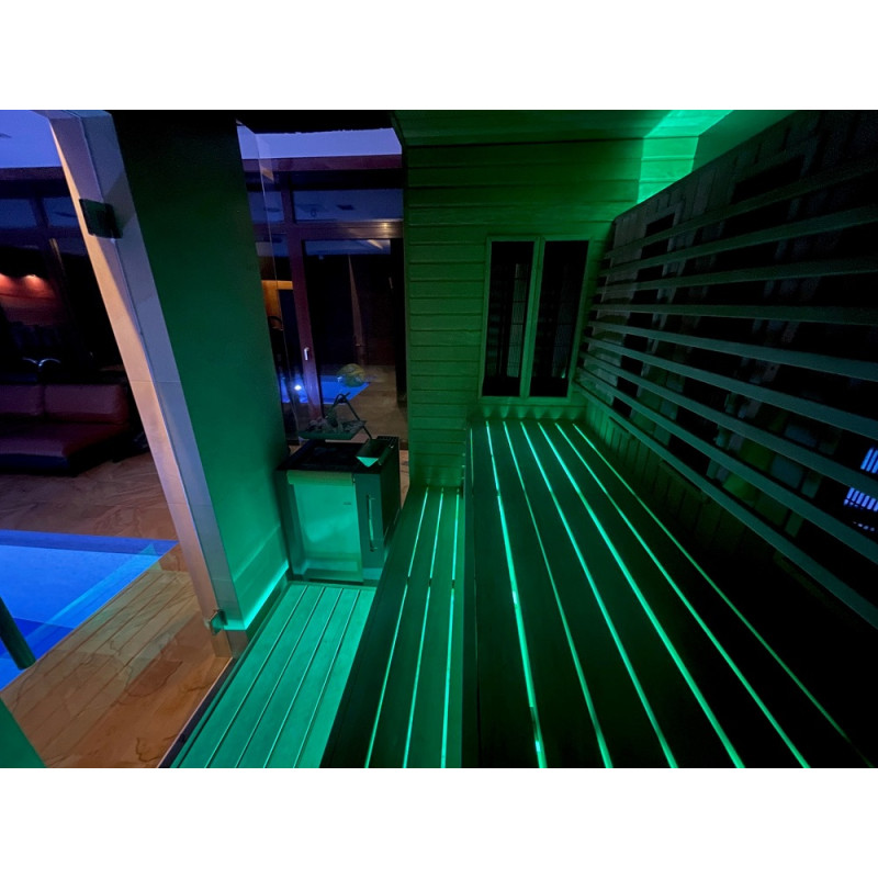 SAUFLEX RGB LED ПРОЖЕКТОР, С УПРАВЛЕНИЕ