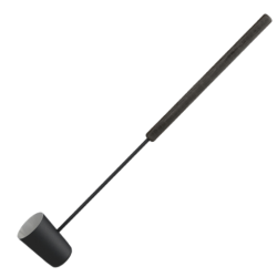 Черен черпак за сауна, дълга дръжка  Черен черпак за сауна, дълга дръжка