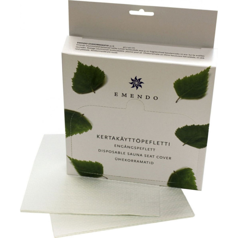 Подложки за сядане за сауна за еднократна употреба EMENDO, 25 бр