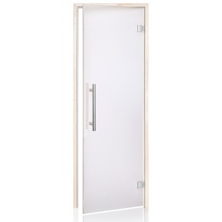 AD BENELUX стъклени врати за сауна, матово стъкло, 80 x 210, трепетлика, матово прозрачно