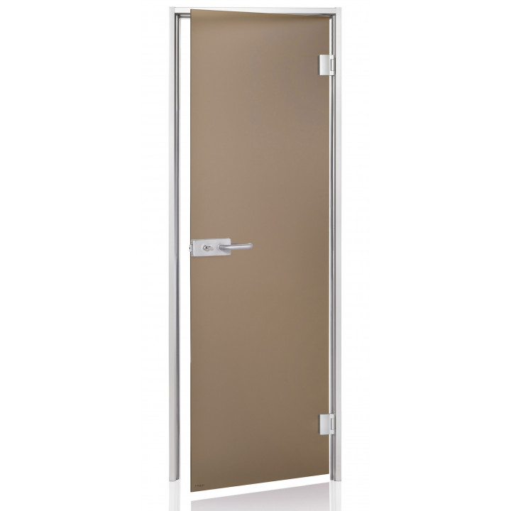 Стъклени врати за сауна AD DORADO, Матово стъкло, 90 x 210, Бронзов мат