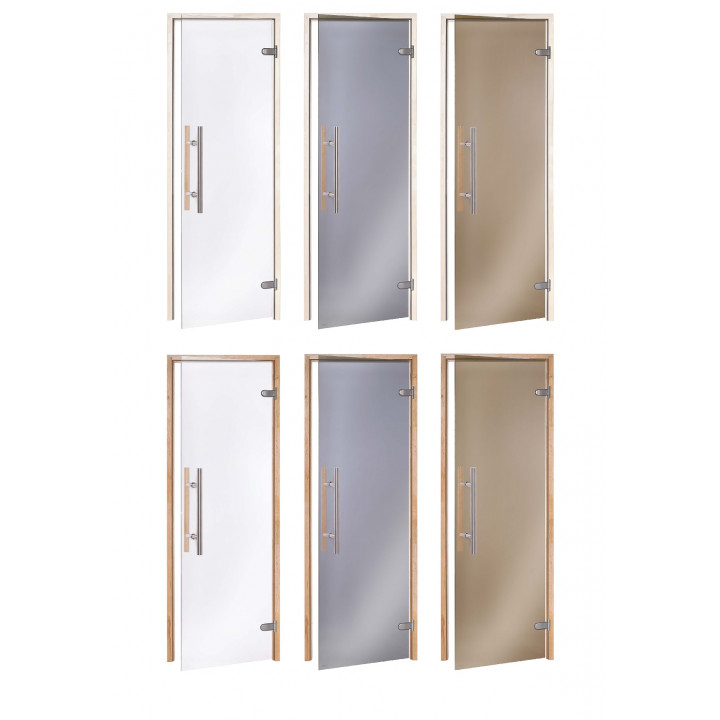 Стъклени врати за сауна AD PREMIUM LIGHT, 70 x 190, Елша, Бронз