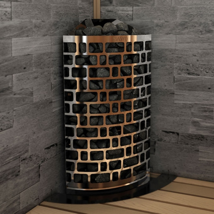 Електрическа печка за сауна – SAWOTEC Ari Corner 7,5 kW, без контролен блок
