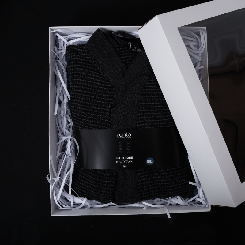 Халат в подаръчна кутия, RENTO KENNO, S/M, сив