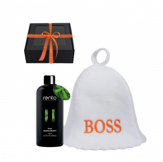 Подаръчен комплект BOSS в подаръчна кутия. Капачка и ароматна есенция