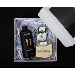 Подаръчен комплект в подаръчна кутия ЛИМОН. Мед, етерично масло и ароматна есенция 