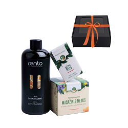 Подаръчен комплект в подаръчна кутия ЛИМОН. Мед, етерично масло и ароматна есенция 