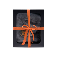 Подаръчен комплект в подаръчна кутия за НЕГО. Мъжка шапка за сауна и престилка - СИВА