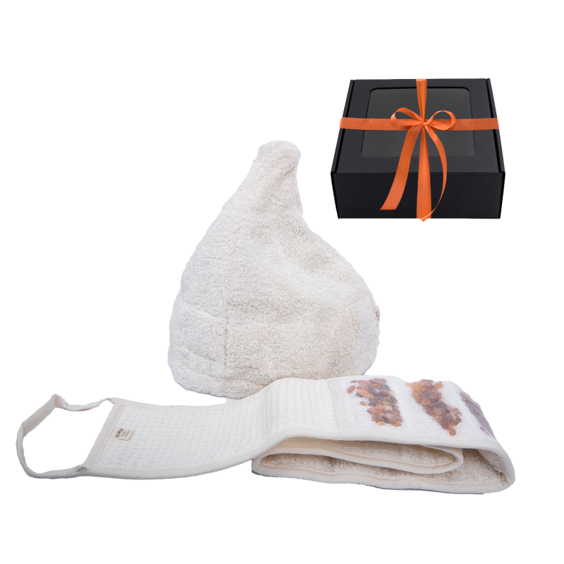 Подаръчен комплект GINTARAI в подаръчна кутия. Шапка и тампон