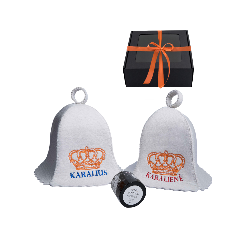 Подаръчен комплект в подаръчна кутия LIGHT KINGS. Капачки и кристали ментол