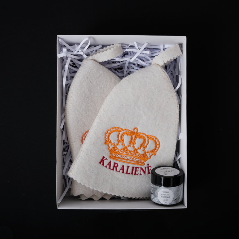 Подаръчен комплект в подаръчна кутия LIGHT KINGS. Капачки и кристали ментол
