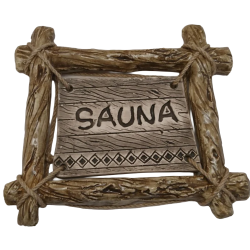 Плоча за врата SAUNA с рамка на клон 