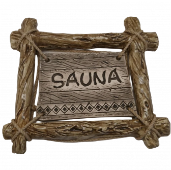 Плоча за врата SAUNA с рамка на клон