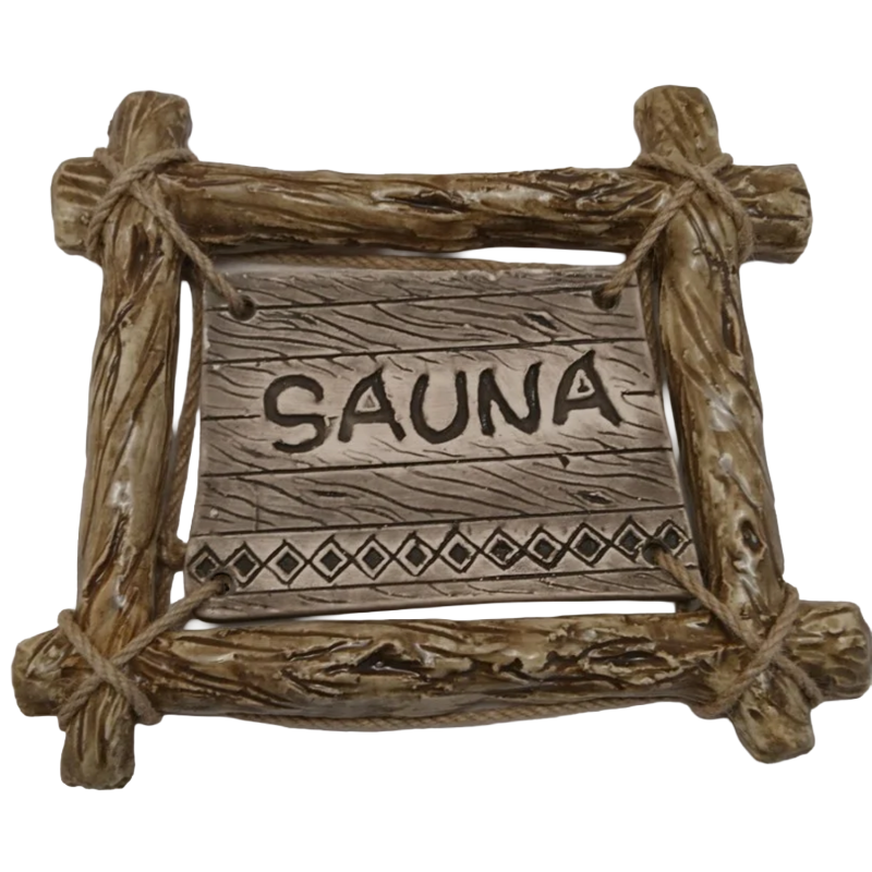 Плоча за врата SAUNA с рамка на клон