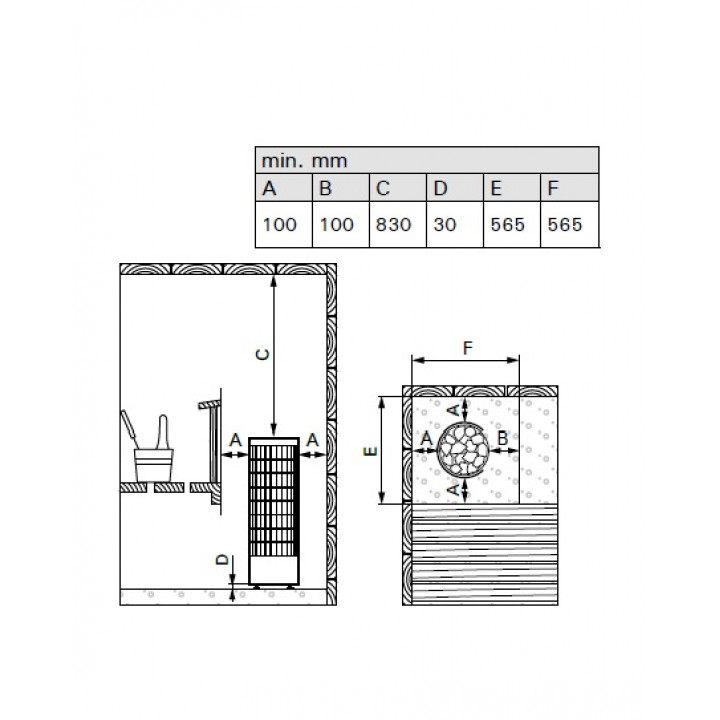 Електрическа печка за сауна - HARVIA Cilindro PC110E 10,8 kW