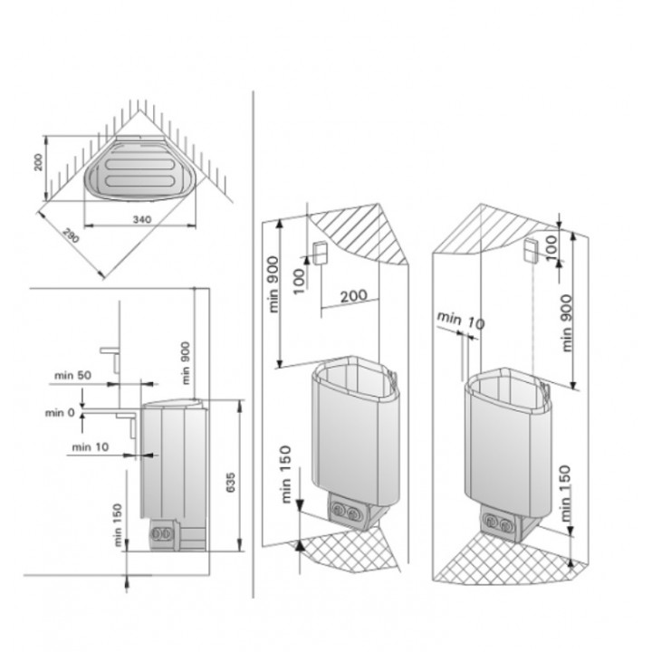 Електрическа печка за сауна - HARVIA Delta D23E 2,3 kW