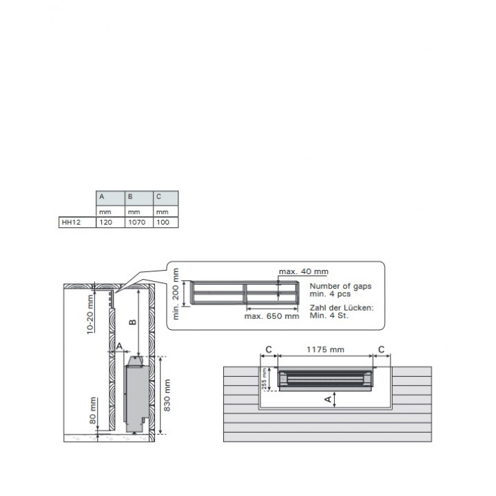 Електрическа печка за сауна - HARVIA Hidden Heater HH12 12,00 kW