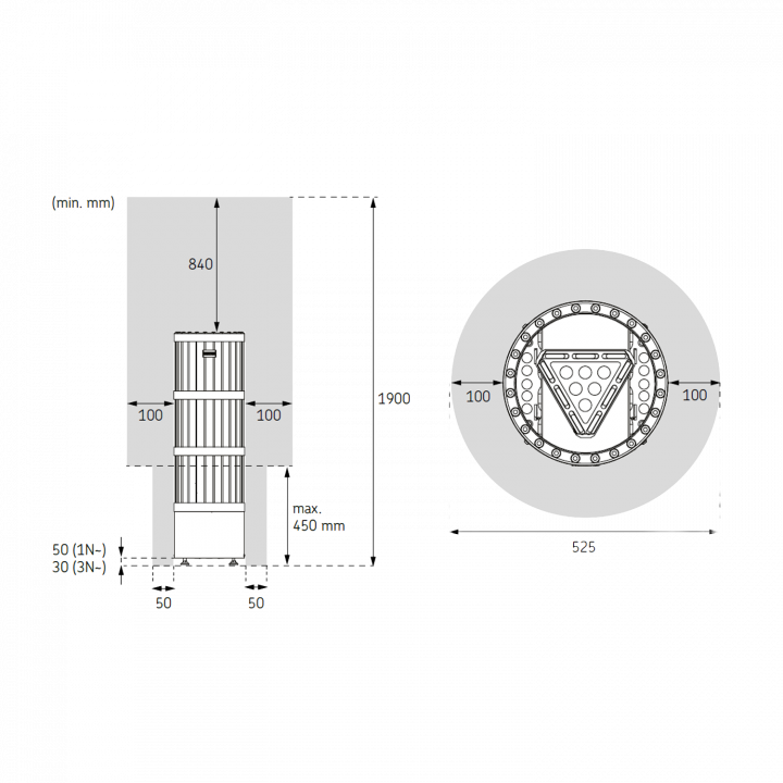 Електрическа печка за сауна - Harvia Legend PO110FC 10.8 kW WiFi черна