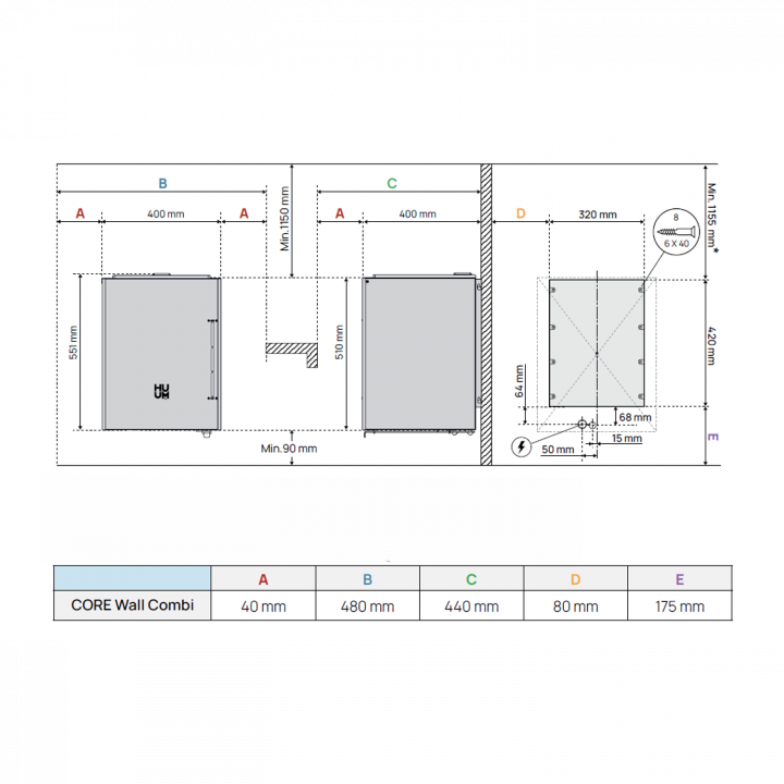 Електрическа печка за сауна - HUUM Core Wall Combi, бяла