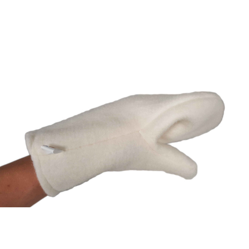 Вълнена бяла ръкавица за сауна