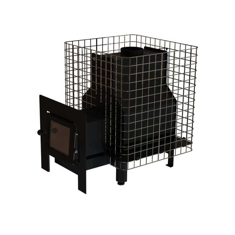 Печка за сауна на дърва - VILPRA FORNAX-14-NL-V с външна горивна камера