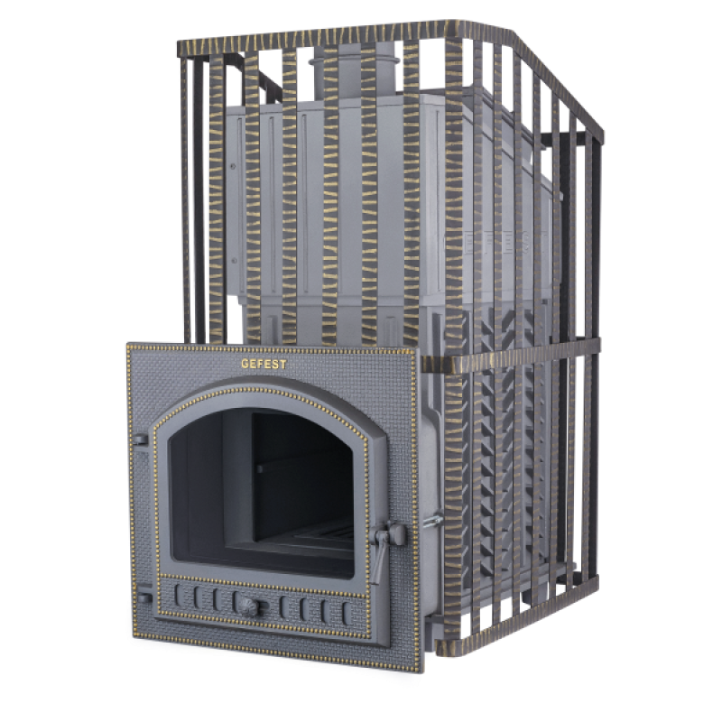 Печка за сауна на дърва - Gefest GFS ZK Uragan 40 (M) в решетка